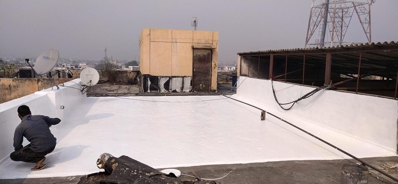 Liquid Elastomeric Coating on Terrace